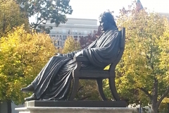 Marshall statue side view looking north
