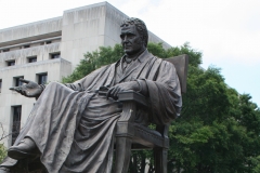 Marshall statue view of front
